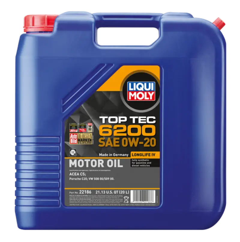 LIQUI MOLY 20L Top Tec 6200 Motor Oil SAE 0W20 - 22186