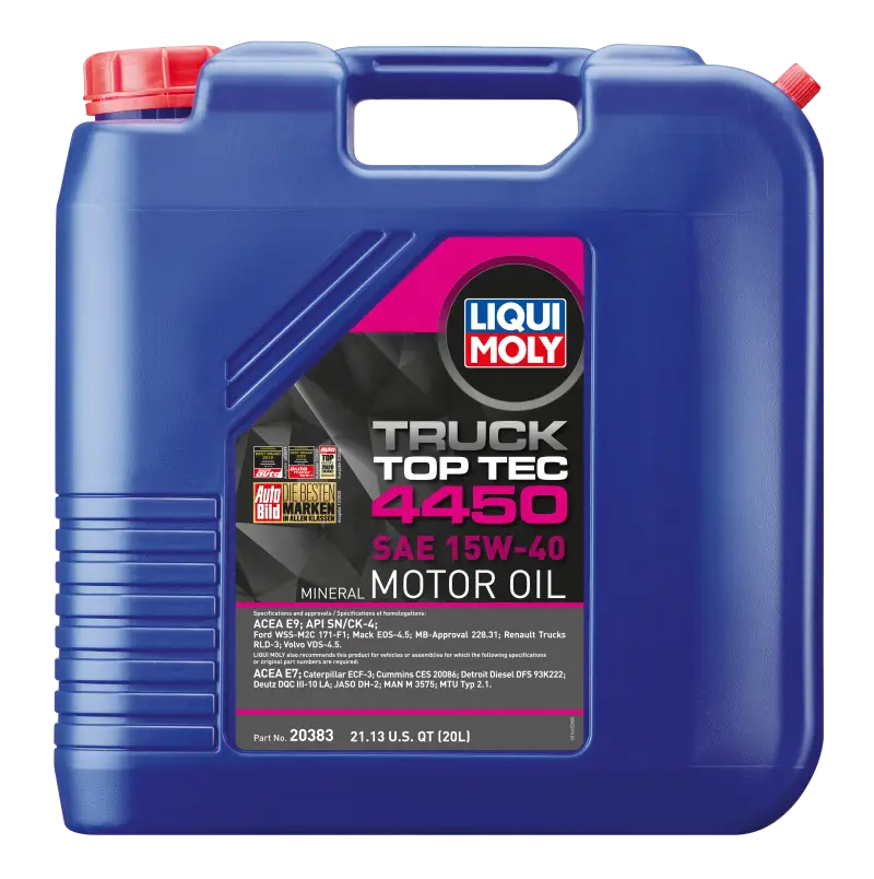 LIQUI MOLY 20L Top Tec Truck 4450 Motor Oil SAE 15W40 - 20383