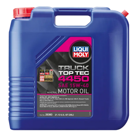 LIQUI MOLY 20L Top Tec Truck 4450 Motor Oil SAE 15W40 - 20383