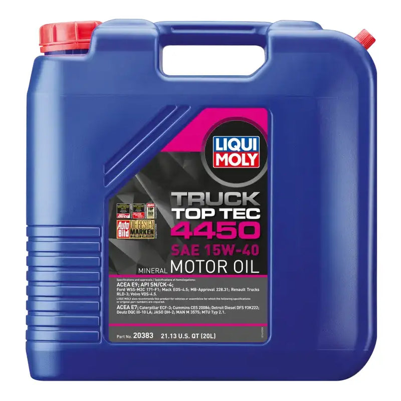 LIQUI MOLY 20L Top Tec Truck 4450 Motor Oil SAE 15W40 - 20383
