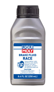 Bottle of Liqui Moly 250ml Brake Fluid Race, ideal for top brake fluid performance
