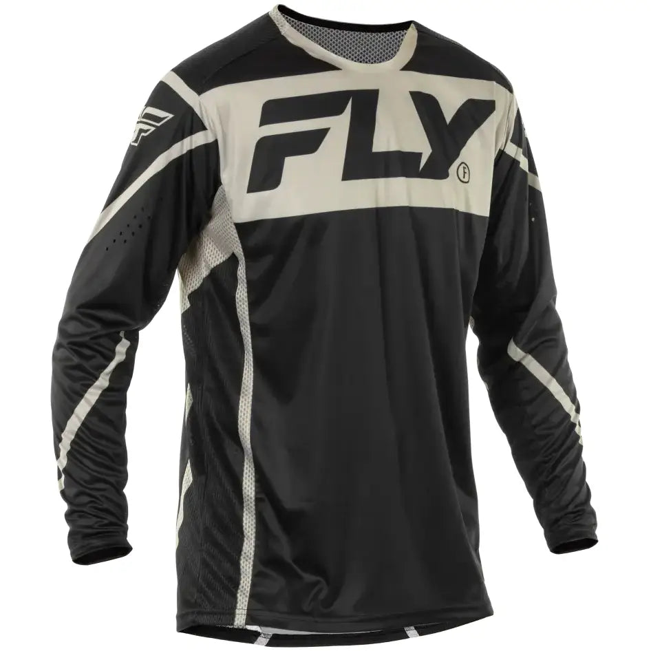 Comfortable fit black and beige long-sleeved shirt for RV parts & accessories or truck parts