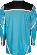 Turquoise and white long-sleeved jersey with comfortable fit for RV parts & accessories