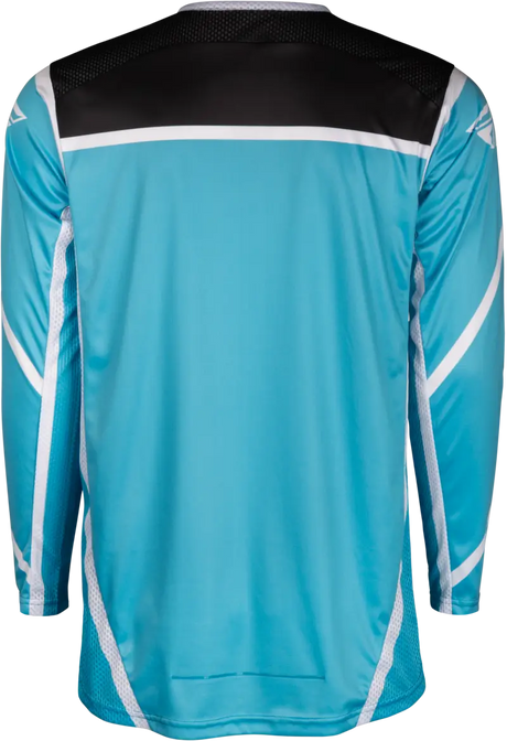 Turquoise and white long-sleeved jersey with comfortable fit for RV parts & accessories