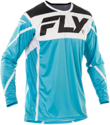 Blue, black, white long-sleeved athletic jersey with comfortable fit for RV parts & accessories