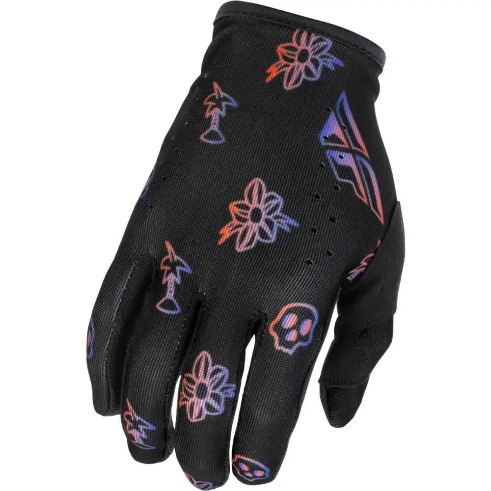Lite Outline Gloves Black/Red/Purple Xl - FLY RACING