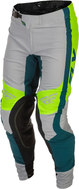 Lite Pants Grey/Lime/Teal Sz 34 - FLY RACING