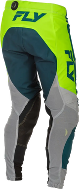 Lite Pants Grey/Lime/Teal Sz 28 - FLY RACING