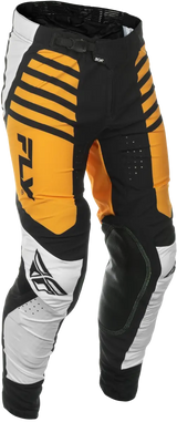 Black, white, and orange motocross pants with reinforced knees for rv parts & accessories