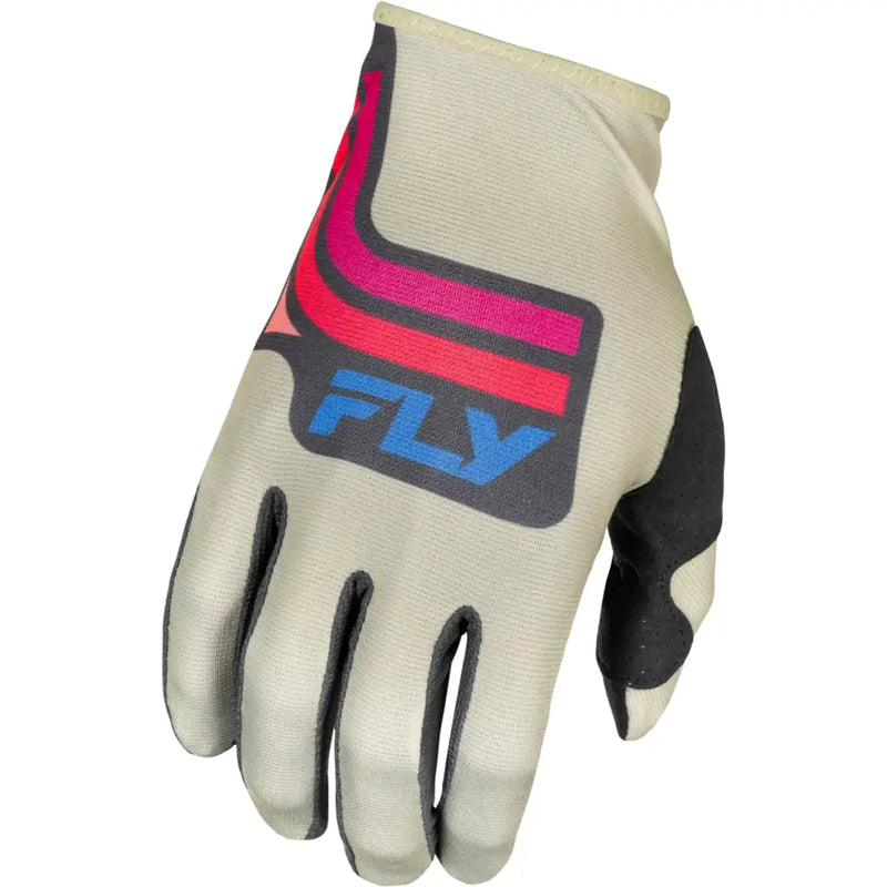 Lite Vice Gloves Light Grey/Pink/Coral Md - FLY RACING