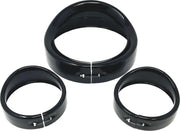 LLC-7HPB-BK Letric Lighting Co 7 Inch Gloss Blk Head/Pass Lights Frenched Visor Kit - RV and Auto Parts