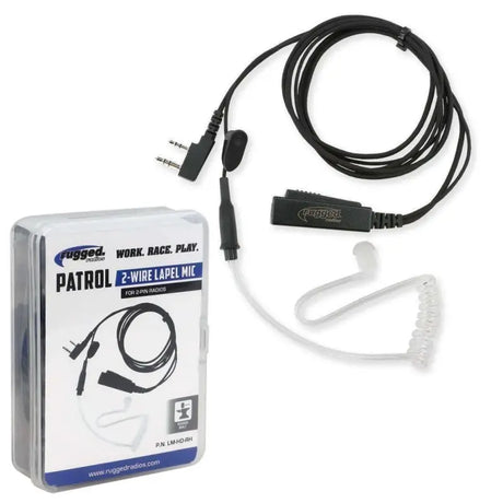 LM-HD-RH Rugged Radio Patrol 2-Wire Lapel Mic With Acoust - Microphone