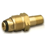 Brass fitting excess flow POL adapter by Suburban Mfg for RV, automotive, powersports, off-road, marine, exterior, truck accessories, truck bed, and RV parts, Exterior Parts & Accessories, RV LP Gas, AVADA - Best Sellers