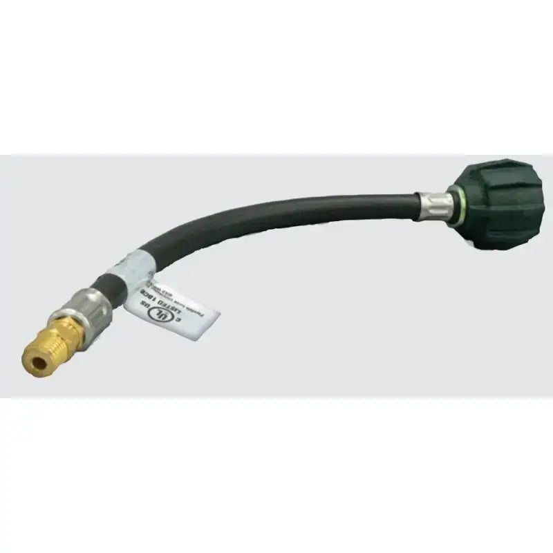 LP-PT20M Suburban Manufacturing RV Type 1 Acme Nut Pigtail 1/4 I.D in black with brass fittings.