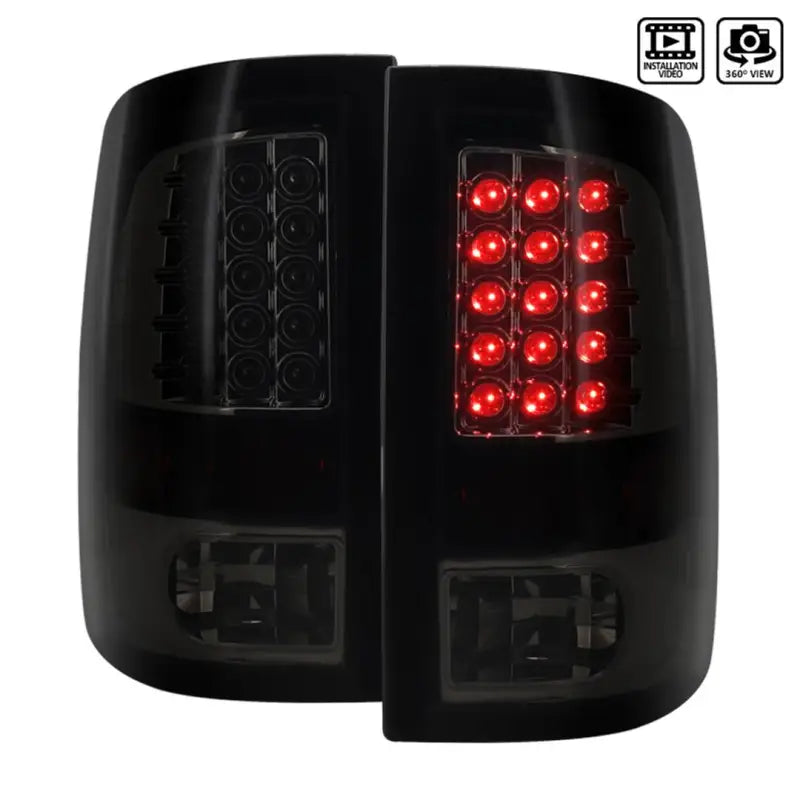LT-RAM09BBLED-TM Spec-D Tunin Led Tail Lights Glossy Black Housin - Light Assembly