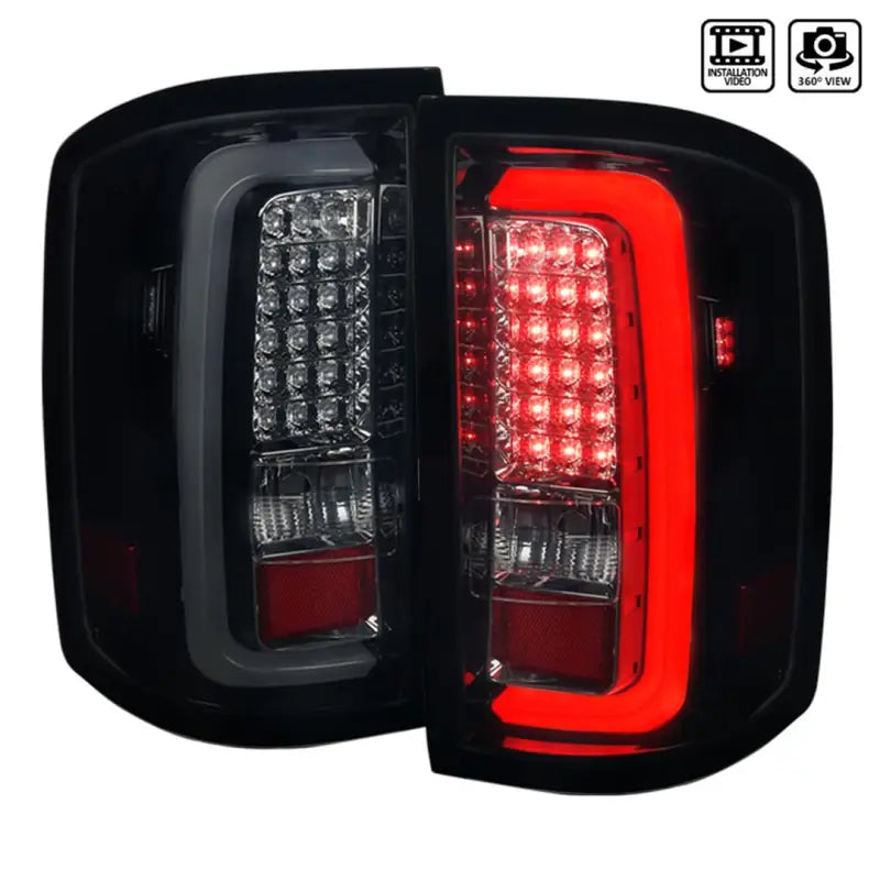 LT-SIE14BBLED-TM Spec-D Tunin Led Tail Lights - Glossy Black - Light Assembly