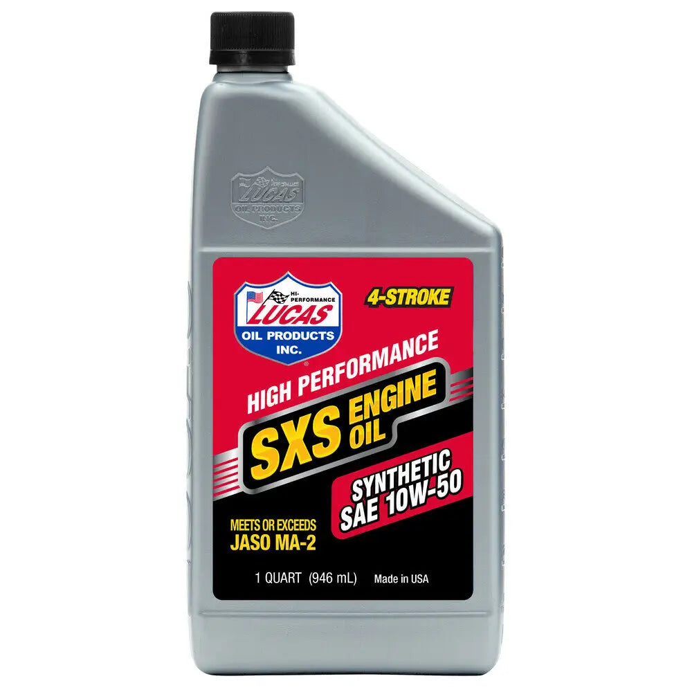 Lucas SXS Synthetic Engine Oil Chemicals 11212 - 10W50 4T QT Case Sold EA