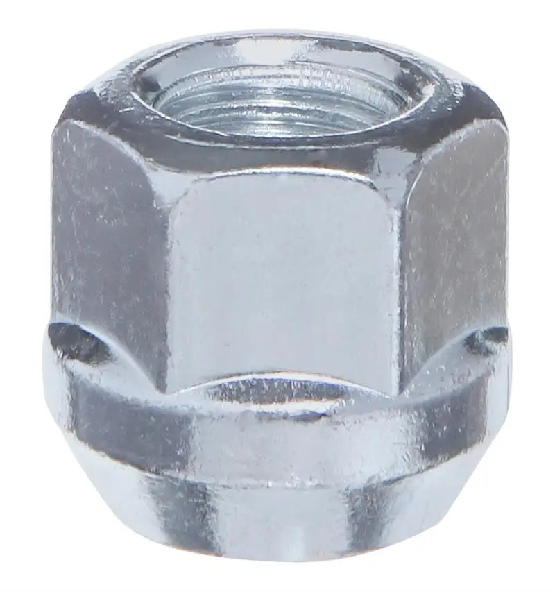 Lug Nut 12 Millimeter X 1.25 Thread Size; 60 Degree Conical Bulge; Acorn Open End; 0.83 Inch Overall Length; 13/16 Hex