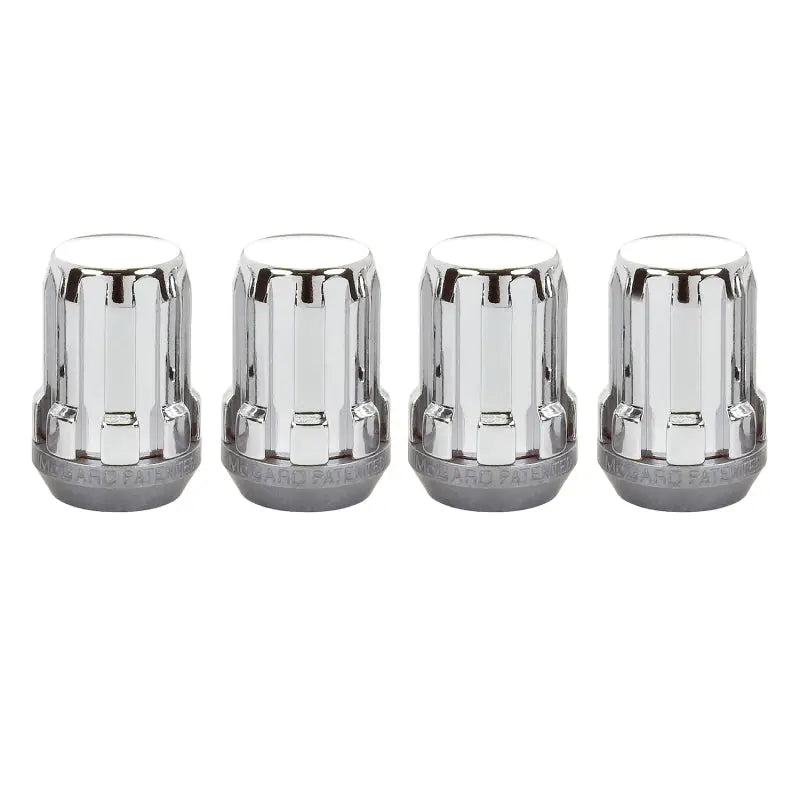 Keystone 65354 Lug Nut 12 Millimeter X 1.25 Thread Size; Conical Seat; Acorn Lug; Use With Alloy Wheels Only; 1.24 Inch Overall Length; Spine Drive; Requires 6 Spline Tool; Chrome Plated; Steel; Set Of 4; Requires Lug Nut Socket (See Required Parts)