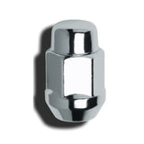 Chrome lug nut for steel and aluminum wheels with 12mm X 1.5 thread size
