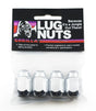 Chrome plated steel lug nuts in packaging for 12mm X 1.5 thread size wheels