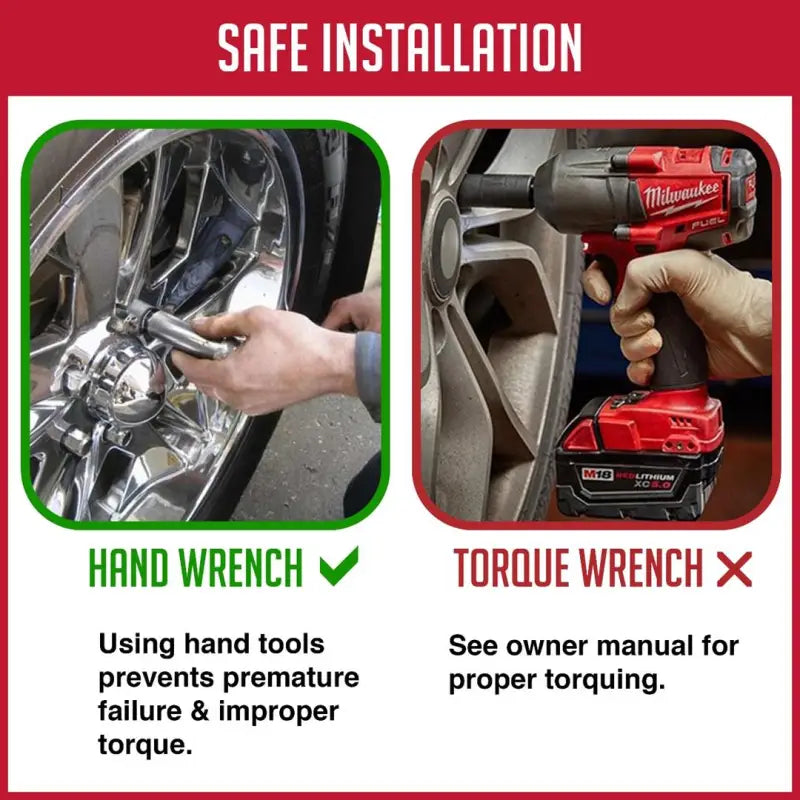 Lug Nut 6 Kit; 14 Millimeter x 1.5 Thread Size; 60 Degree Conical; Spline Drive; Acorn; 1.90 Inch Overall Length; Tool;