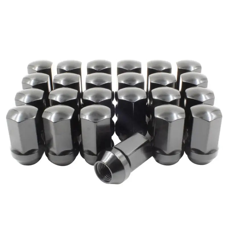 Lug Nut 6 Kit; 14 Millimeter x 1.5 Thread Size; 60 Degree Conical; Acorn Extra Long; 1.77 Inch Overall Length; 7/8 Hex