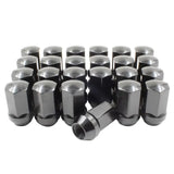 Lug Nut 6 Kit; 14 Millimeter x 1.5 Thread Size; 60 Degree Conical; Acorn Extra Long; 1.77 Inch Overall Length; 7/8 Hex