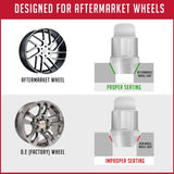 Lug Nut 6 Kit; 14 Millimeter x 1.5 Thread Size; 60 Degree Conical; Spline Drive; Acorn; 1.90 Inch Overall Length; Tool;