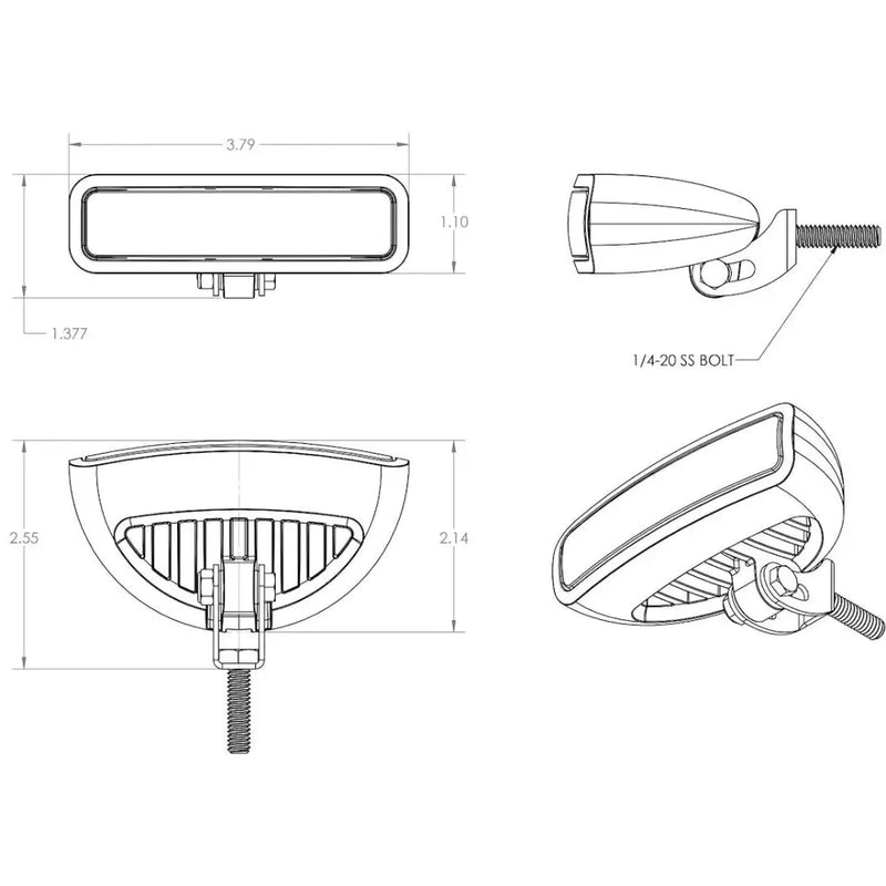 Lumitec Easy To Install Spotlight 101710 - White Caprera3 Housing Spectrum