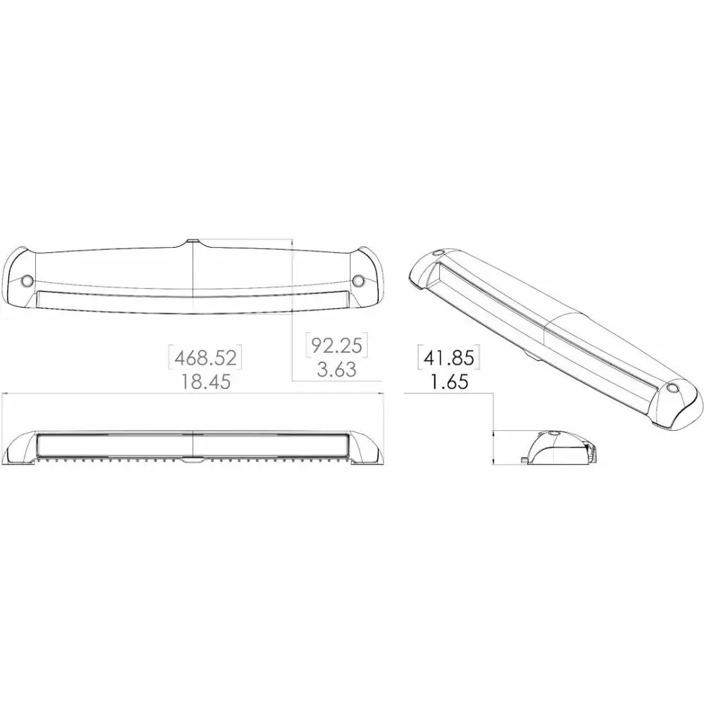 Lumitec Power Line Instruction Enabled Light Bar 101587 - Rzr 18 Flush Mount Spot