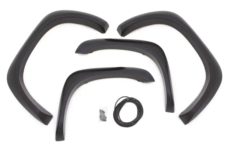 Black fender flare set for Dodge Ram with ex-extrawide style textured elite series