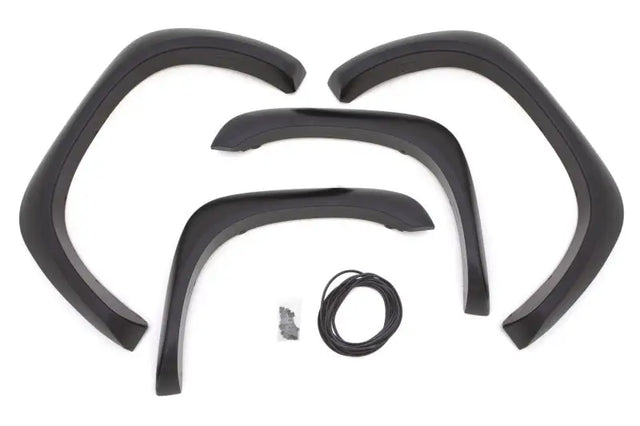 Black fender flare set for Dodge Ram with ex-extrawide style textured elite series