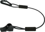 LVW-17 BLK Floating Whistle W/Lanyard (Black)