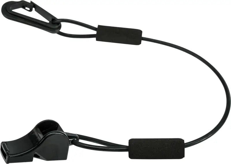 LVW-17 BLK Floating Whistle W/Lanyard (Black)