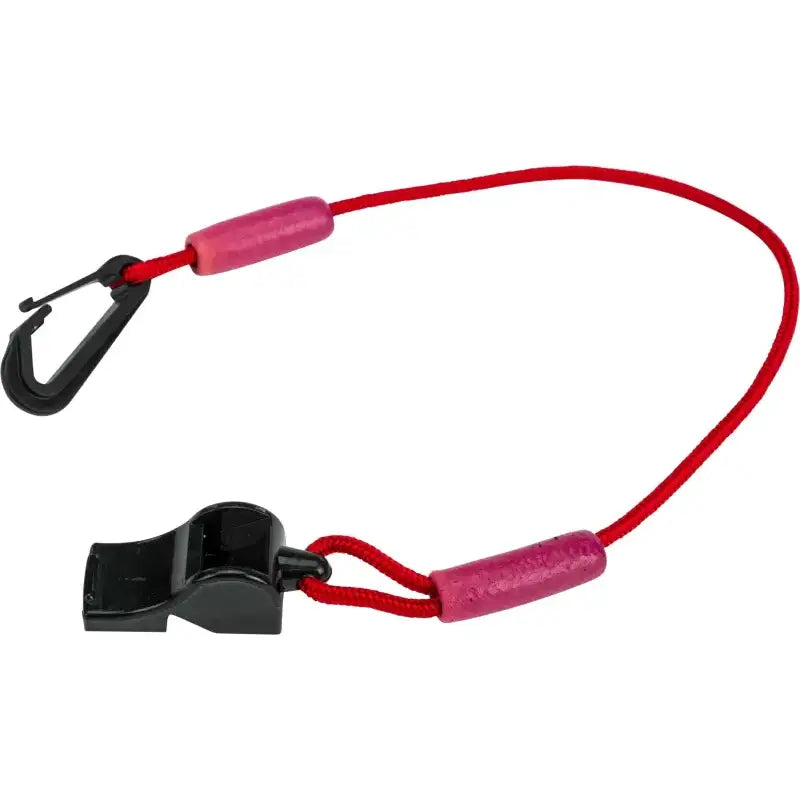 LVW-17 RED Floating Whistle W/Lanyard (Red)
