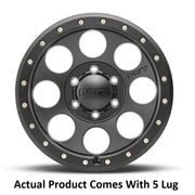 M.T. Wheel Modern Low Profile Cap Design 274239 - Black 17X9 5X5 4.53 MT Classic Pro