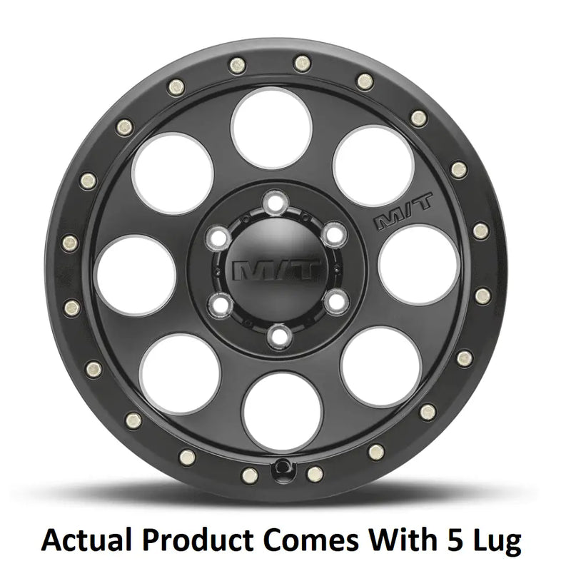 M.T. Wheel Modern Low Profile Cap Design 274239 - Black 17X9 5X5 4.53 MT Classic Pro