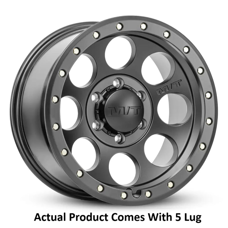 M.T. Wheel Modern Low Profile Cap Design 274239 - Black 17X9 5X5 4.53 MT Classic Pro