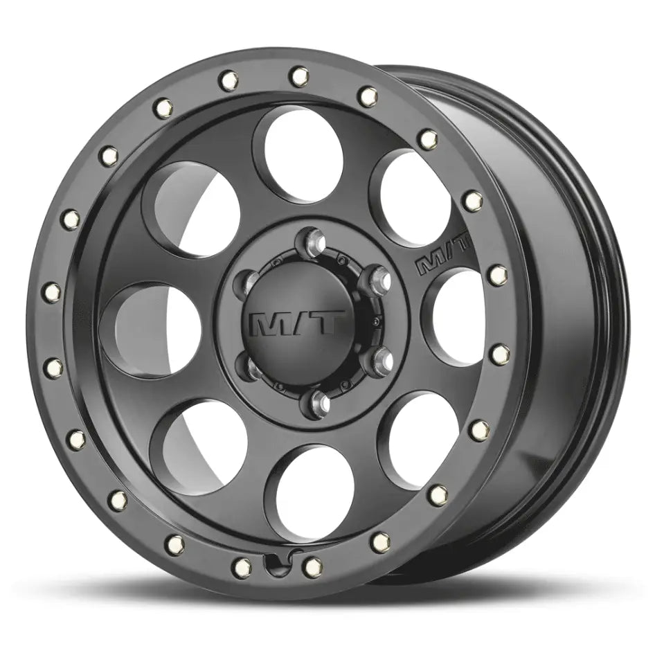 M.T. Wheel Modern Low Profile Cap Design 274467 - Black 17X9 6X5.5 MT Classic Pro
