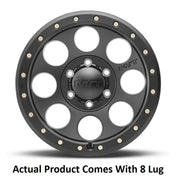 M.T. Wheel Modern Low Profile Cap Design 274469 - Black 17X9 8X6.5 MT Classic Pro