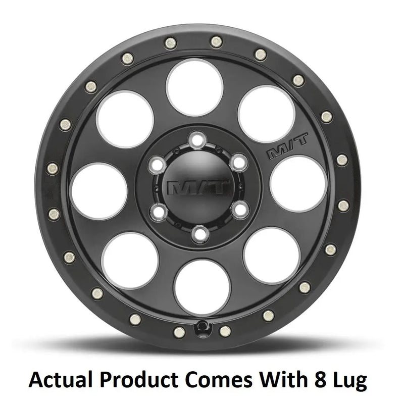M.T. Wheel Modern Low Profile Cap Design 274469 - Black 17X9 8X6.5 MT Classic Pro