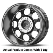 M.T. Wheel Modern Low Profile Cap Design 274470 - Black 17X9 8X170 MT Classic Pro