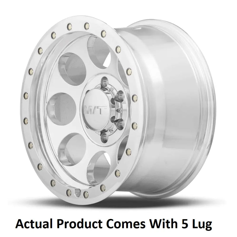 M.T. Wheel Modern Low Profile Cap Design 274477 - 17X9 5X5 4.53 MT Classic Pro Polish