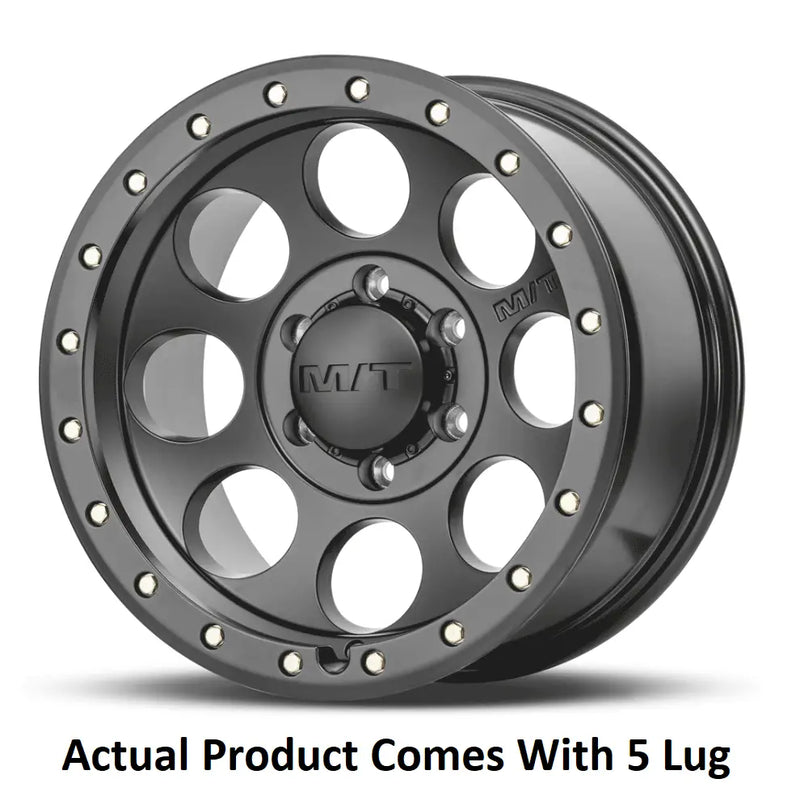 M.T. Wheel Modern Low Profile Cap Design 274521 - Black 18X9 5X5 4.53 MT Classic Pro
