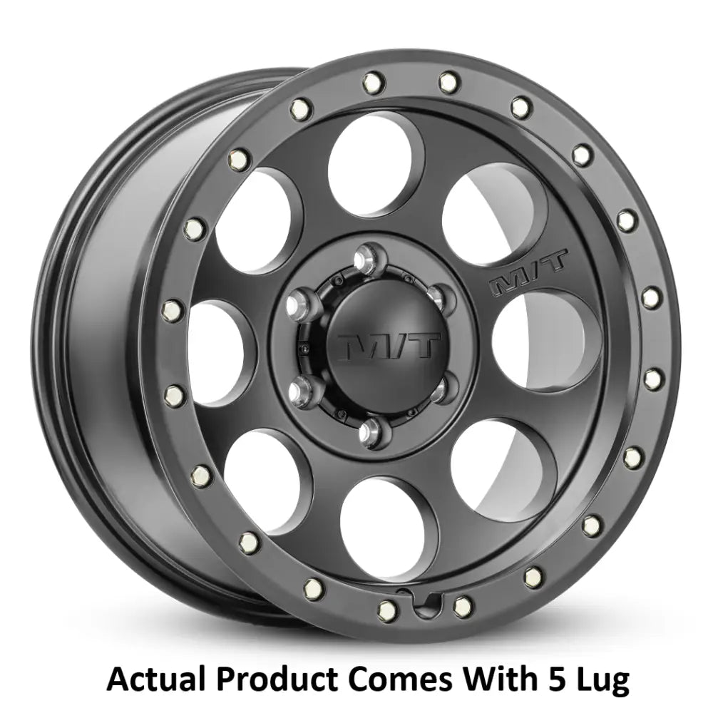 M.T. Wheel Modern Low Profile Cap Design 274521 - Black 18X9 5X5 4.53 MT Classic Pro