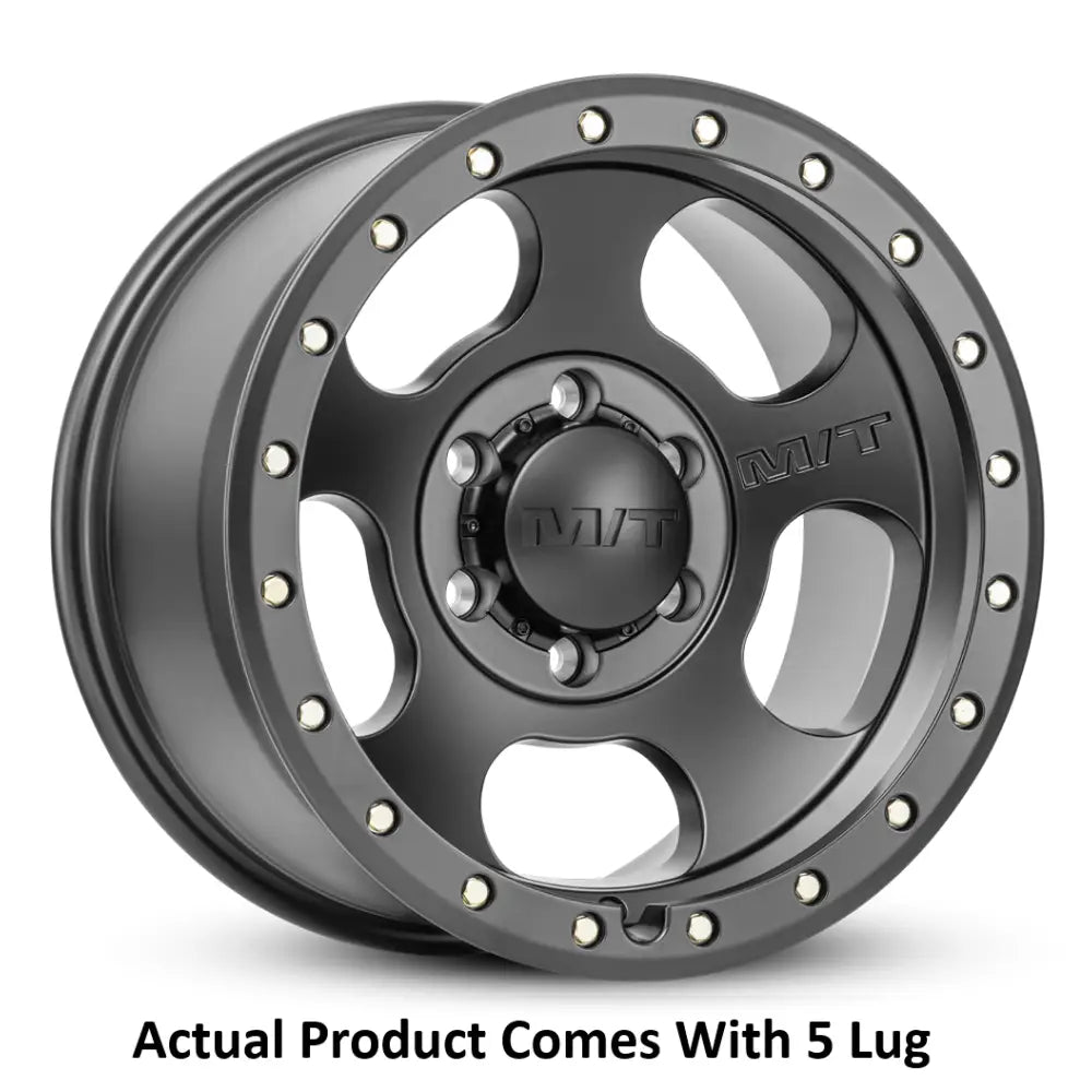 M.T. Wheel Modern Low Profile Cap Design 274523 - Black 17X9 5X5.5 4.53 MT Canyon Pro