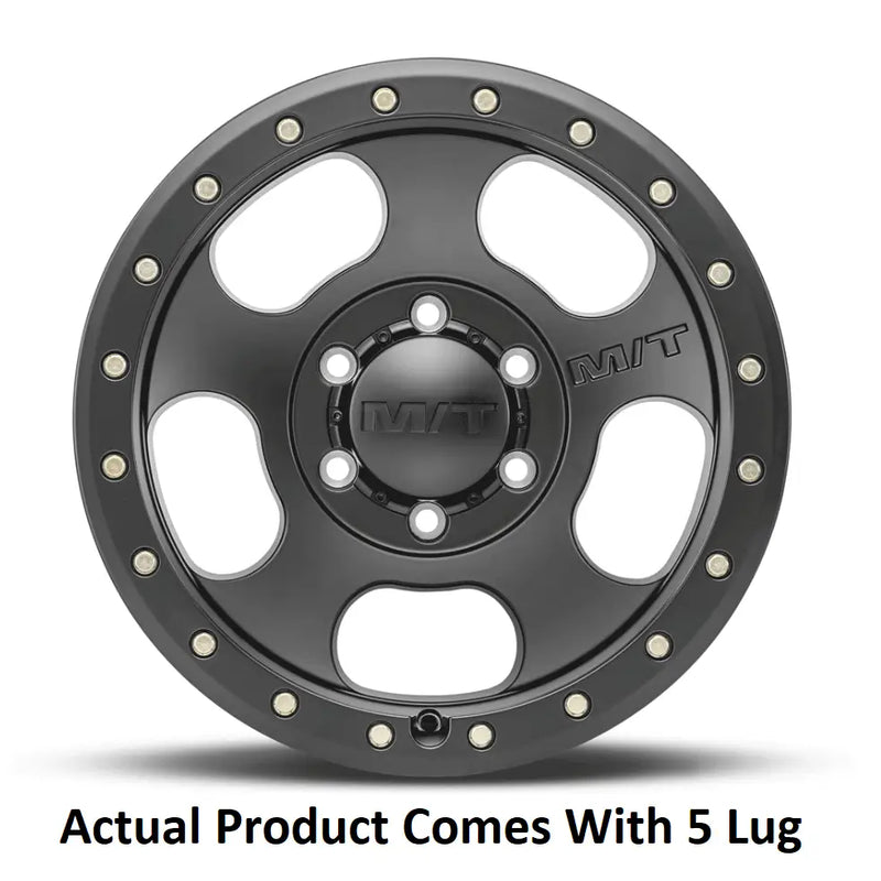M.T. Wheel Modern Low Profile Cap Design 274523 - Black 17X9 5X5.5 4.53 MT Canyon Pro
