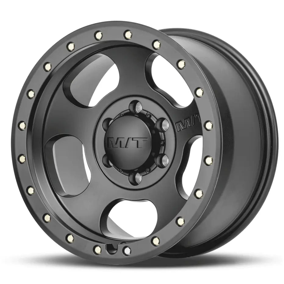 M.T. Wheel Modern Low Profile Cap Design 274526 - Black 17X9 6X135 4.53 MT Canyon Pro