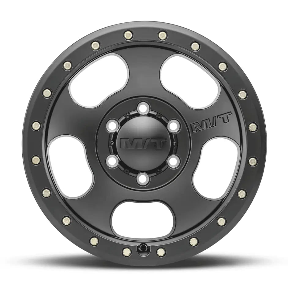 M.T. Wheel Modern Low Profile Cap Design 274526 - Black 17X9 6X135 4.53 MT Canyon Pro